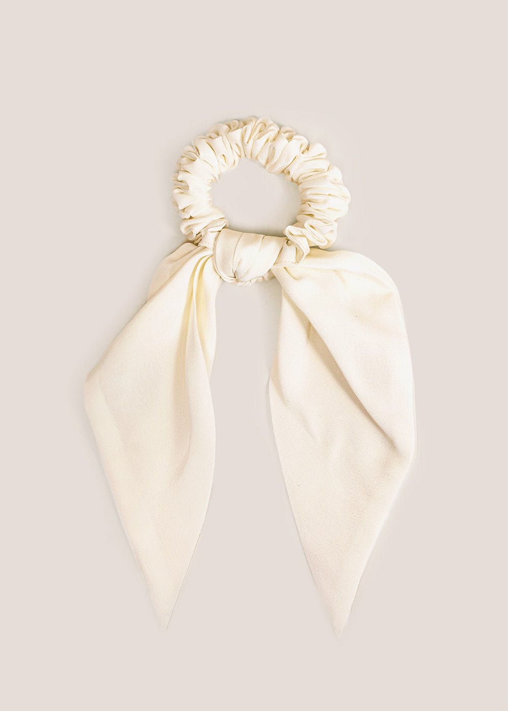 Ivory Angel Wings Bow Scrunchie