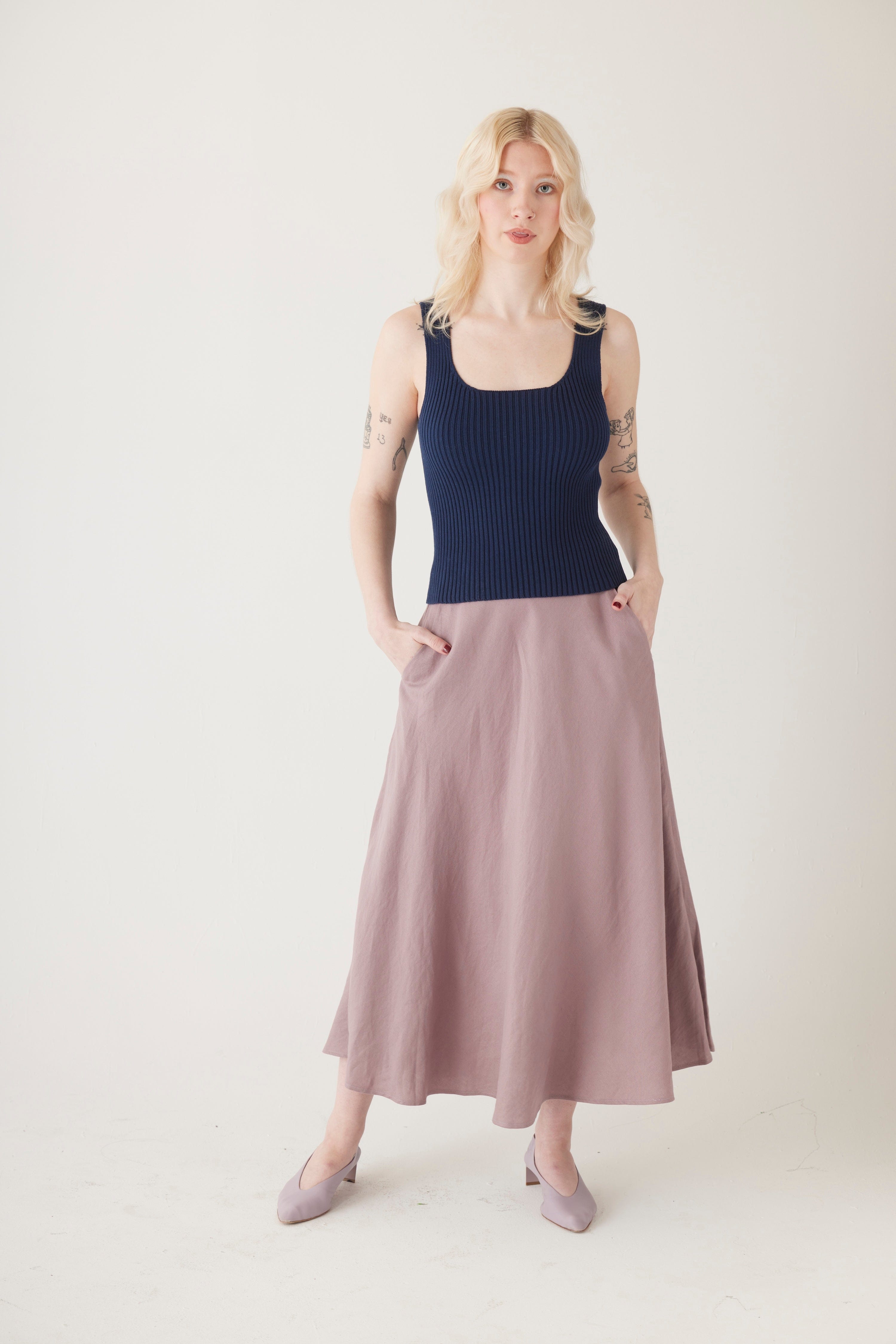 Kate Rib Tank in Pima Cotton