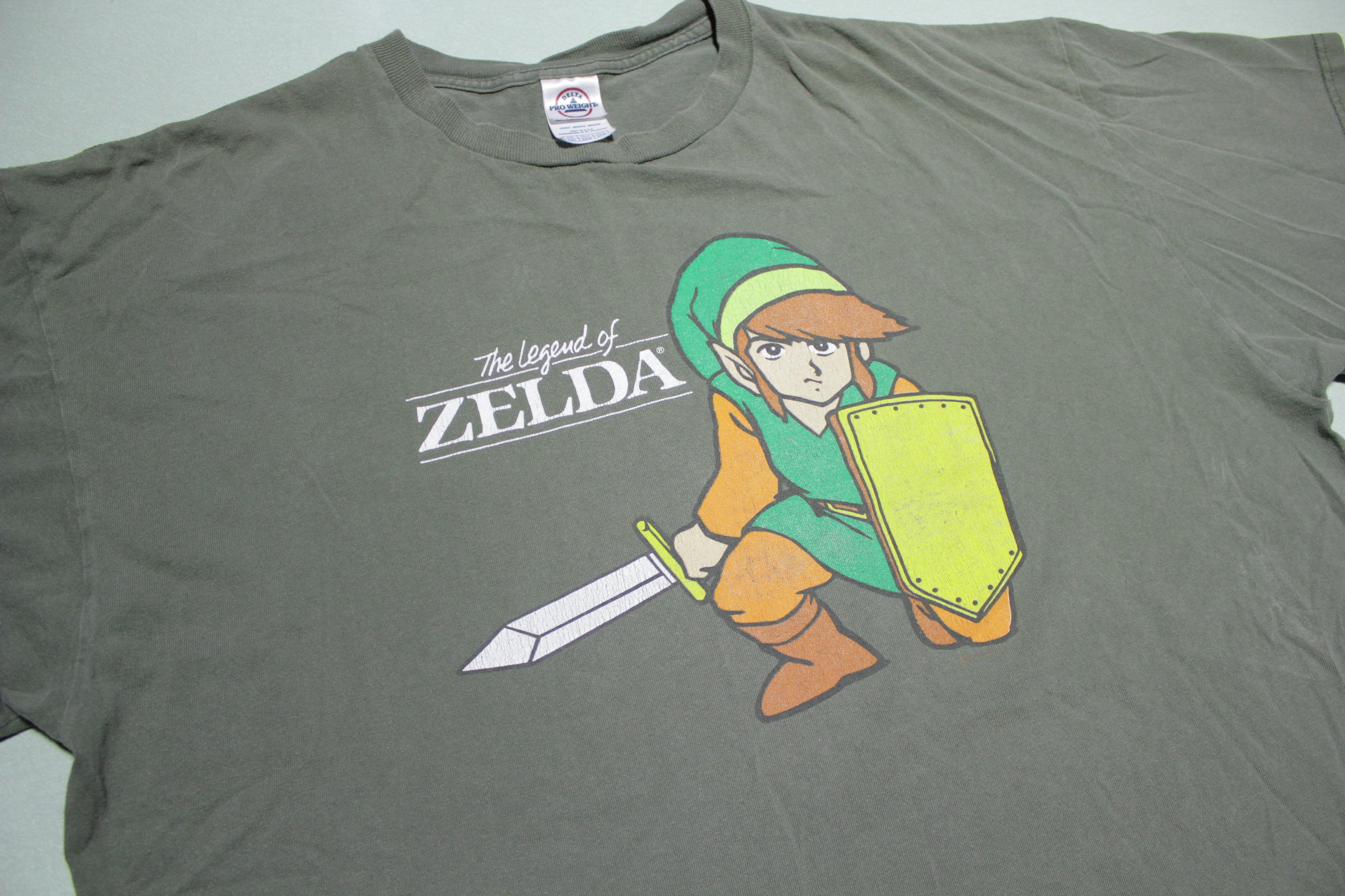 Legend of Zelda Sword Shield 2004 Nintendo Promo Delta T-Shirt