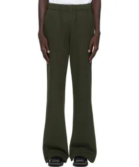 LES TIEN Green Heavyweight Bell Bottom Sweatpants