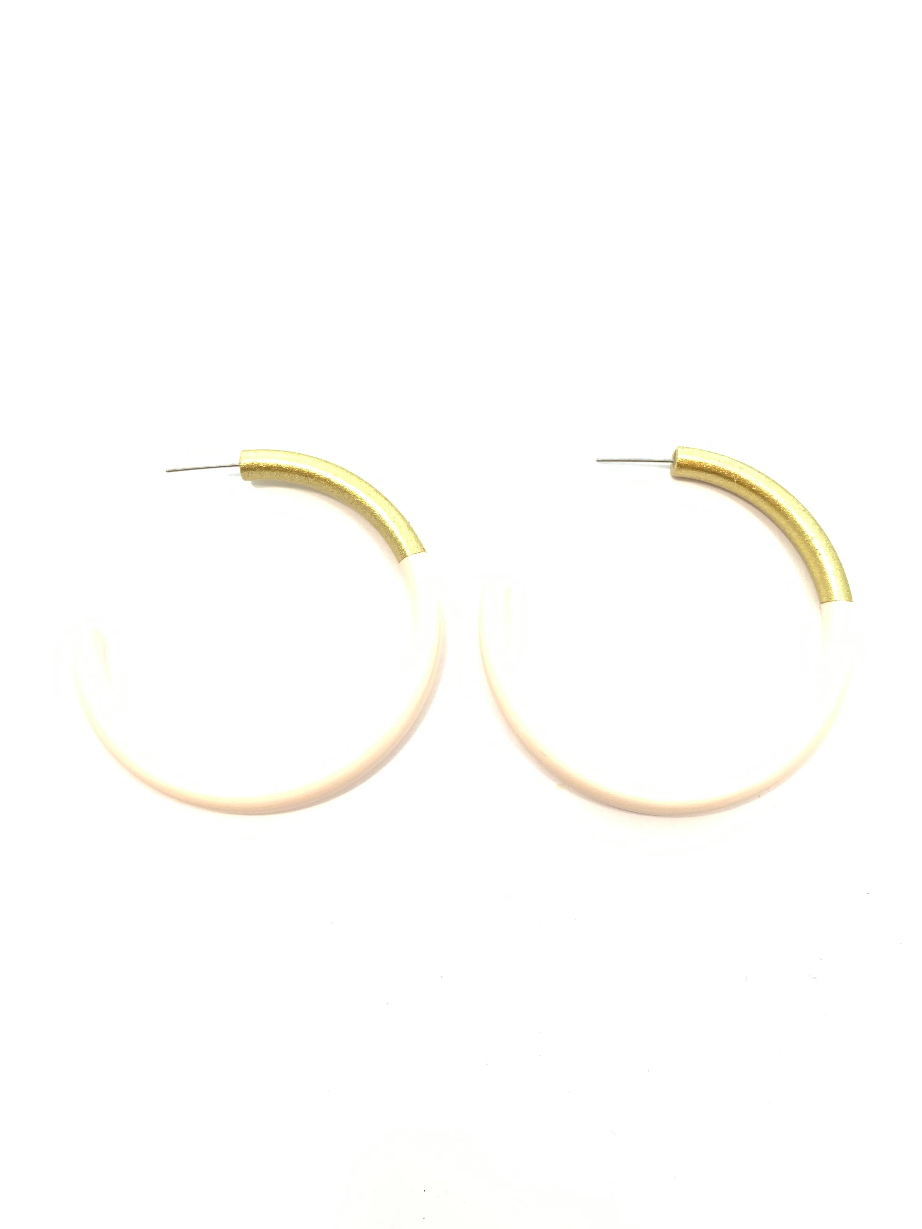 Lg LIZ Hoops in Cream