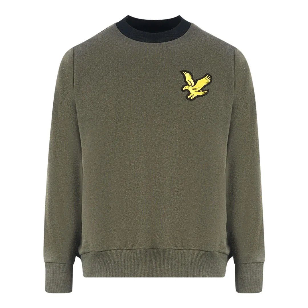 Lyle & Scott Large Eagle Logo Green Sweater