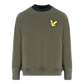 Lyle & Scott Large Eagle Logo Green Sweater