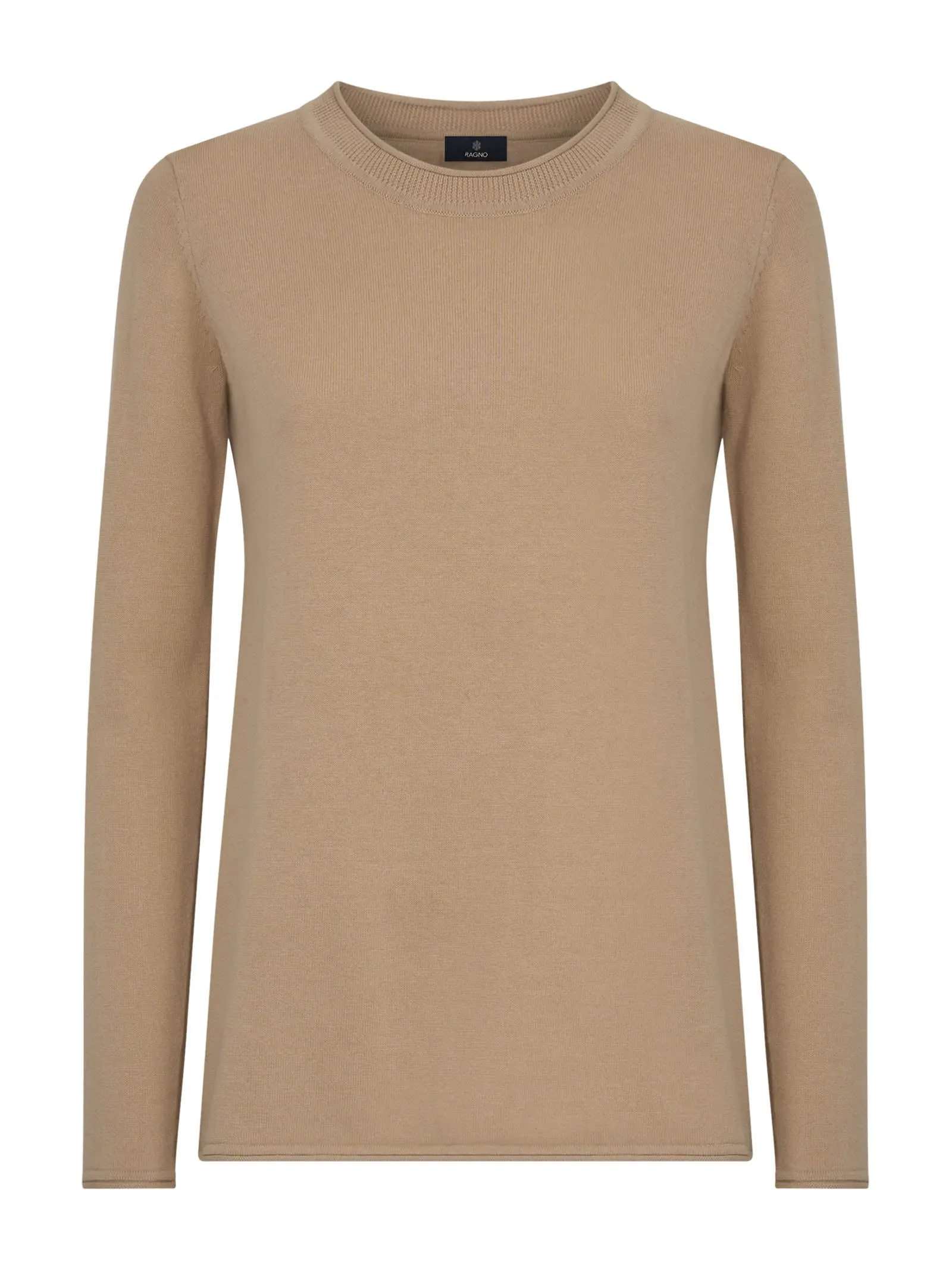 Maglia girocollo in Pure Cotton - Irish Cream