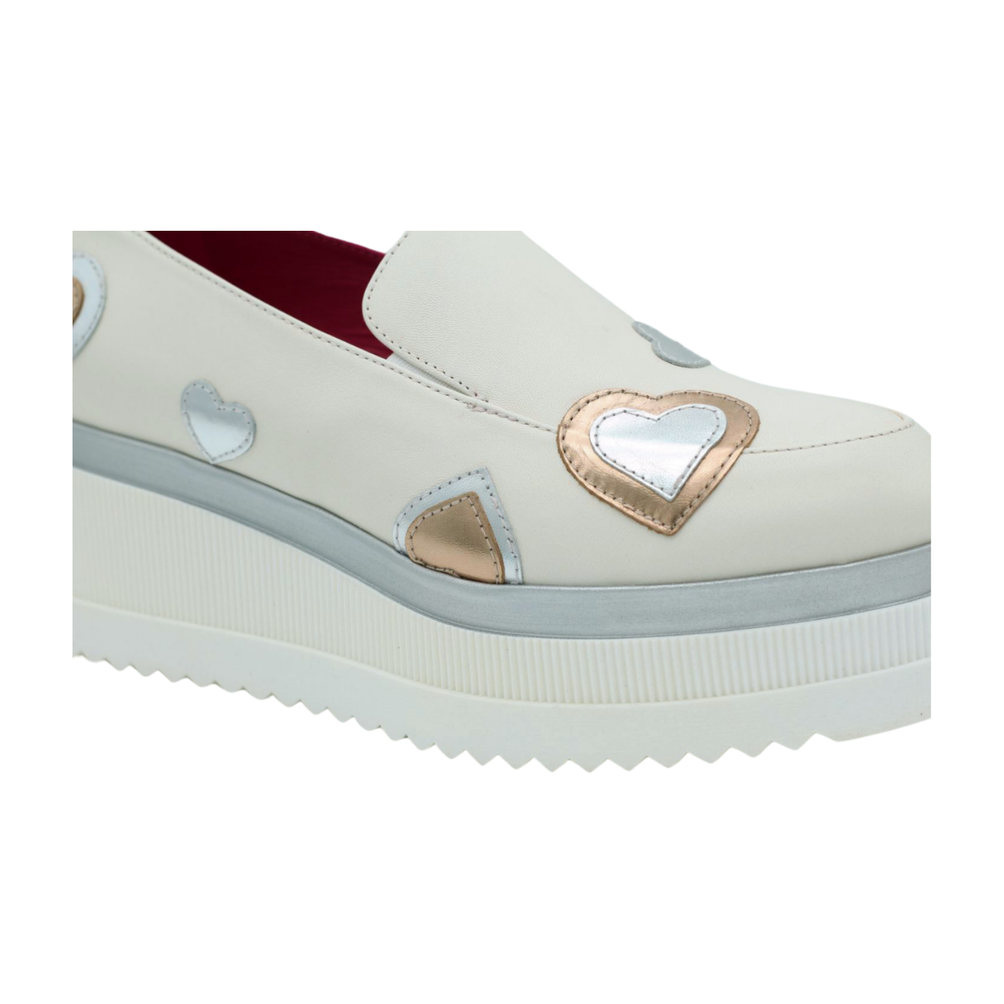 MARCO MOREO Jilly Cream Platform shoe Heart Detail F066