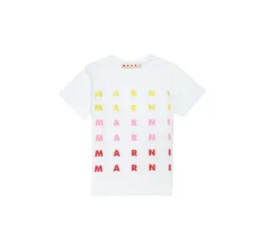 Marni T-Shirt Multicolor Logo White