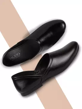 Men Black Ethnic Nagra Juttis & Mojaris