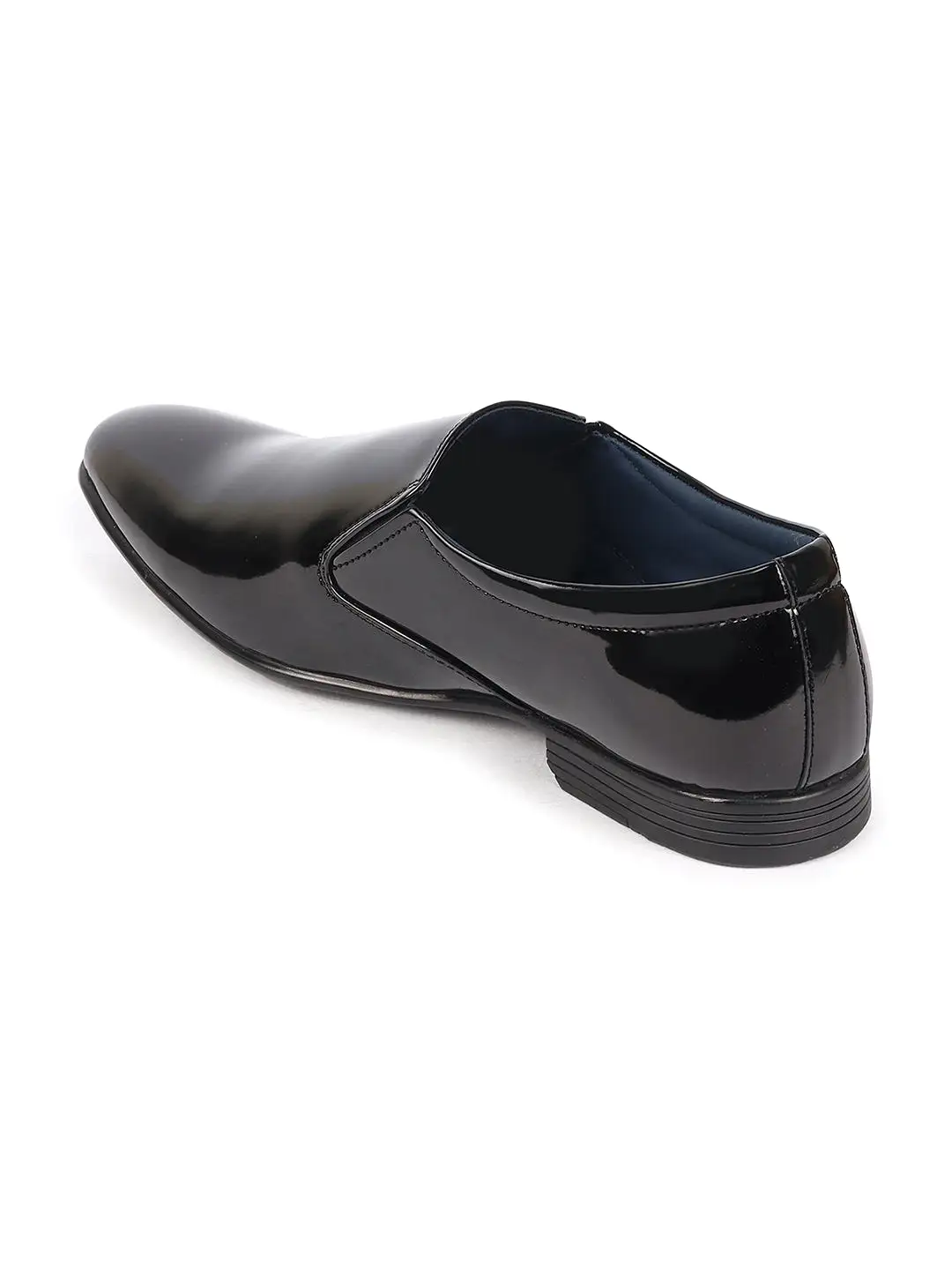 Men Black Patent Leather Party Formal Office Slip On Shoes