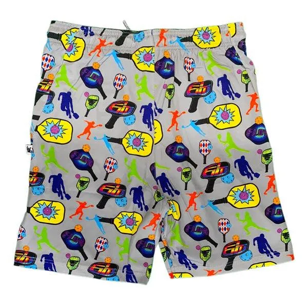 Mens Grey Pickleball Paddle Sport Short - 7