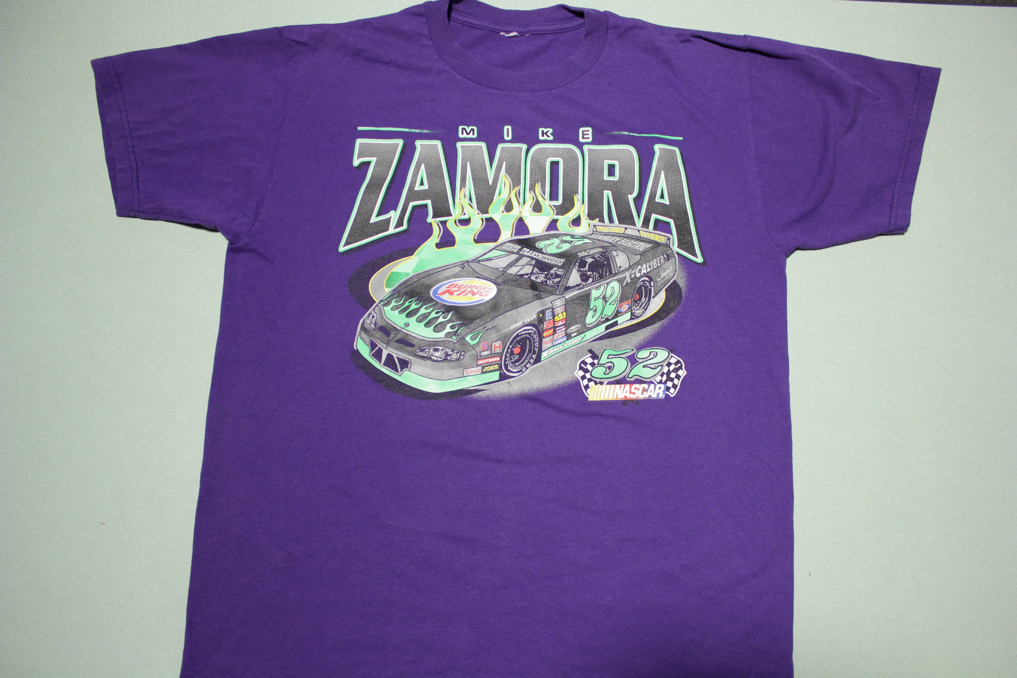 Mike Zamora Vintage Nascar Burger King 52 Auto Racing T-Shirt