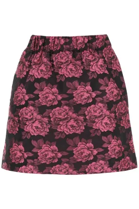 Mini Skirt In Floral Jacquard