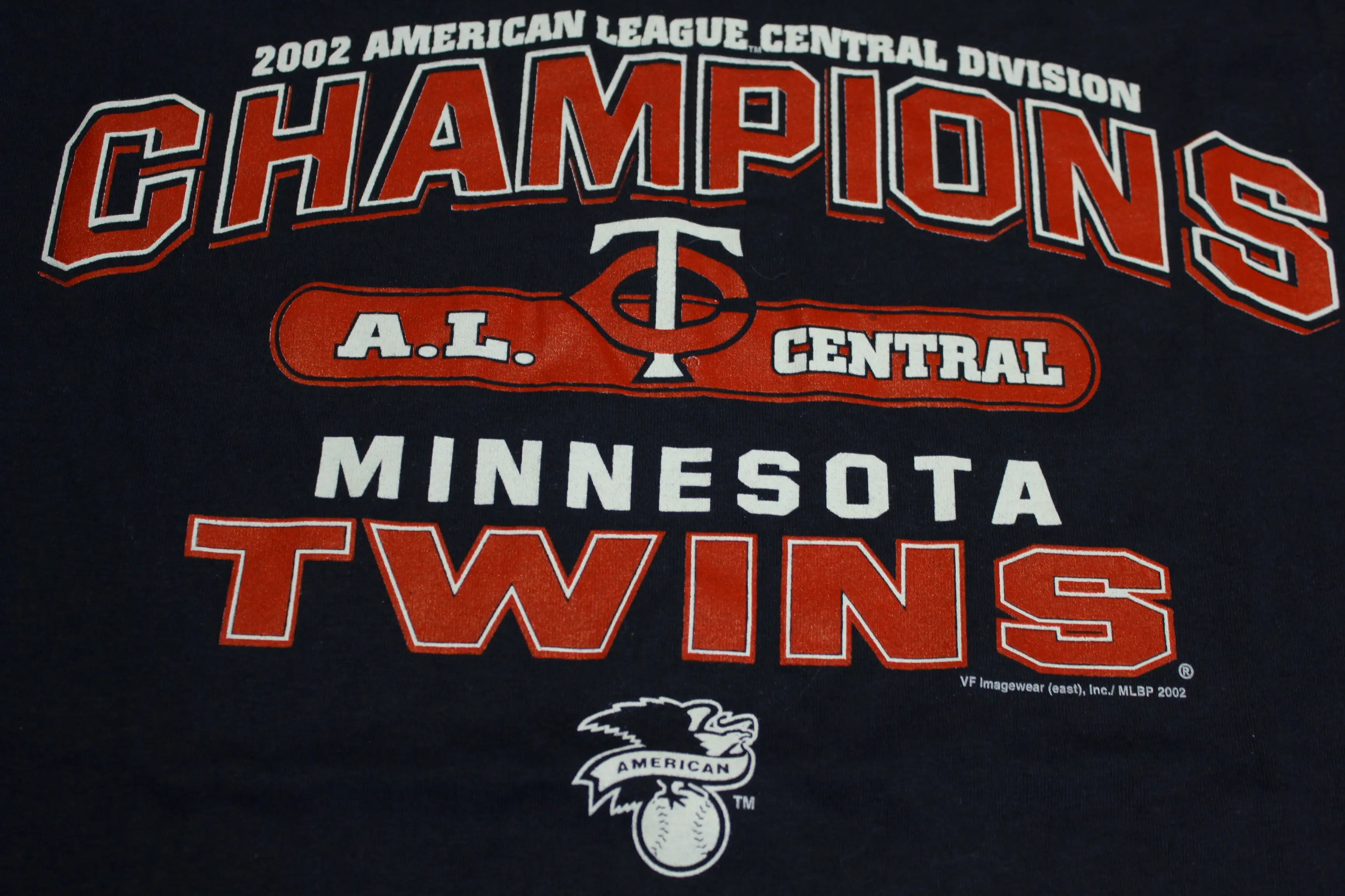 Minnesota Twins Vintage 2002 American League Central Division Champions Playoff T-Shirt