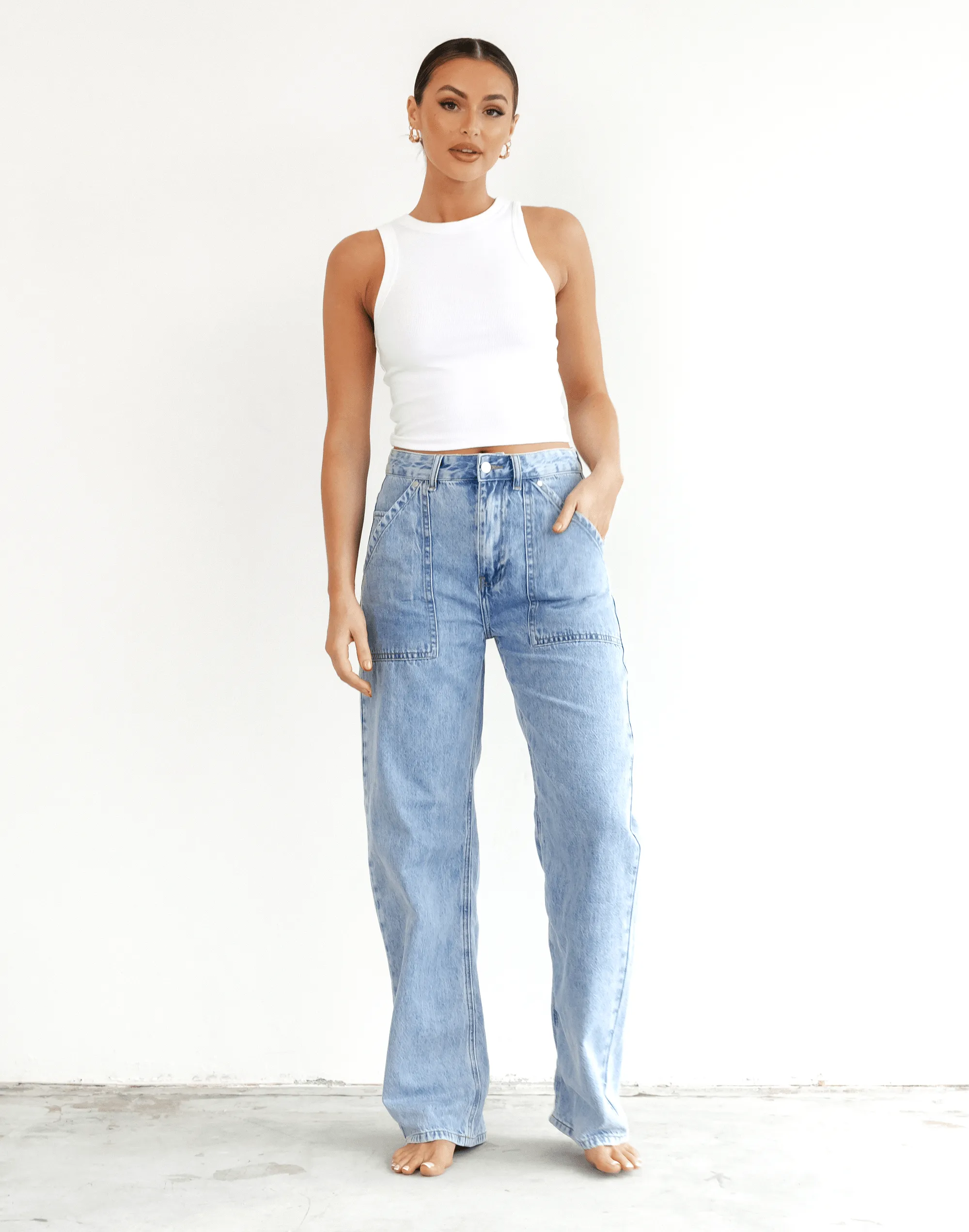 Montana Wide Leg Jeans (Blue)