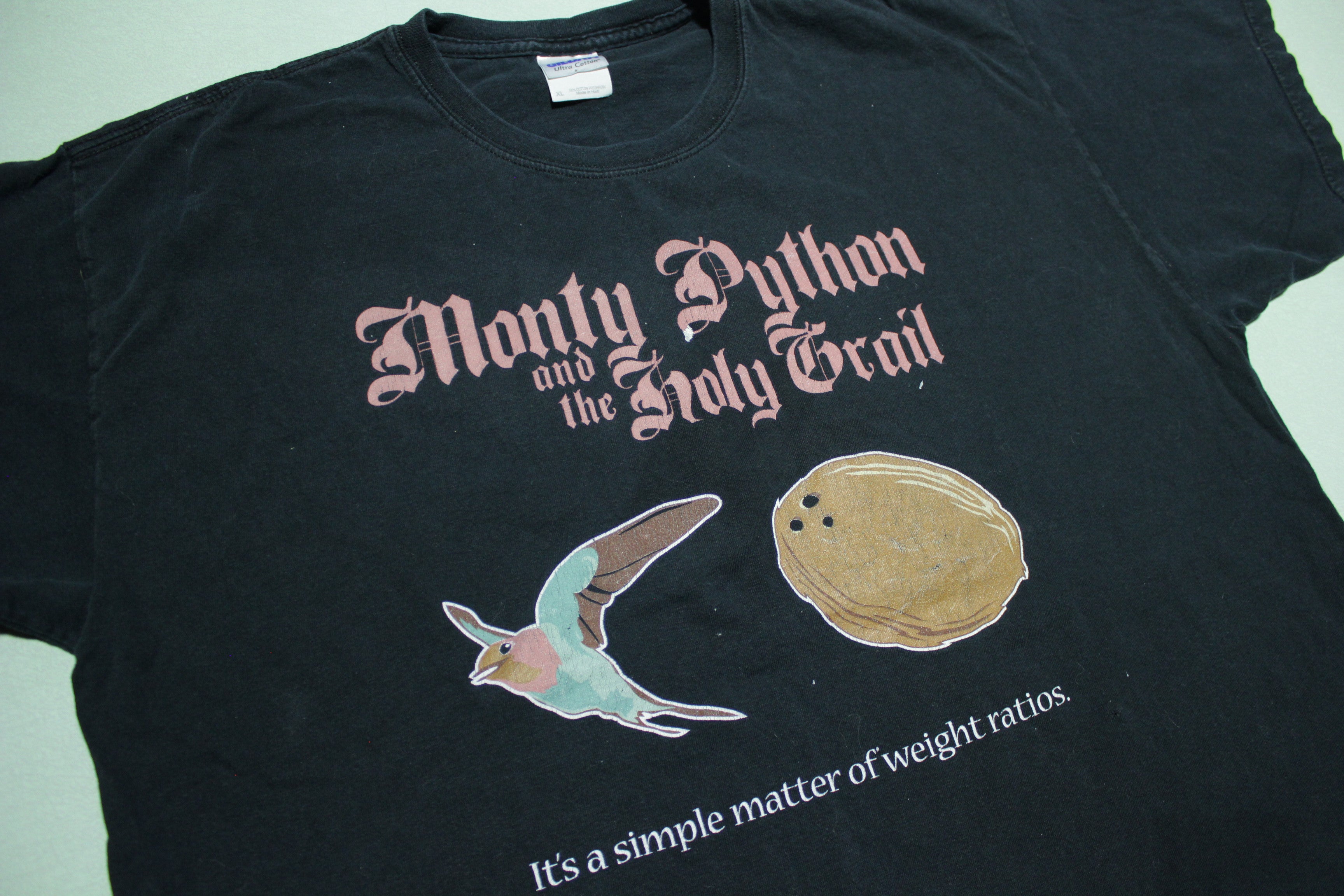 Monty Python Holy Grail Weight Ratios 2000's Movie Promo T-Shirt