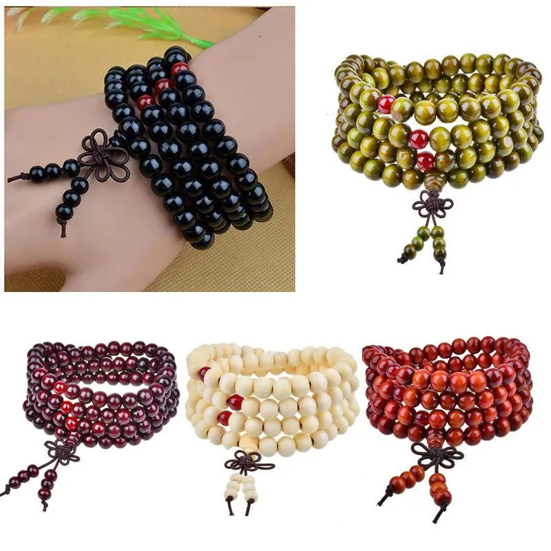 Multilayer Beaded Bracelet   Bangle Malas Str  Tibet Jewelry Pulseiras Mujer Men Women Vintage Wood Beads Bracelets SM6