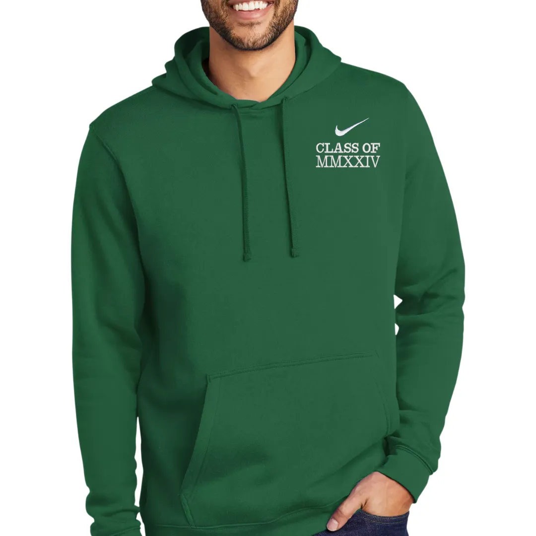 Nike HOODIE Graduation gift Embroidered Hoodie with class of 2024 in Roman numerals,