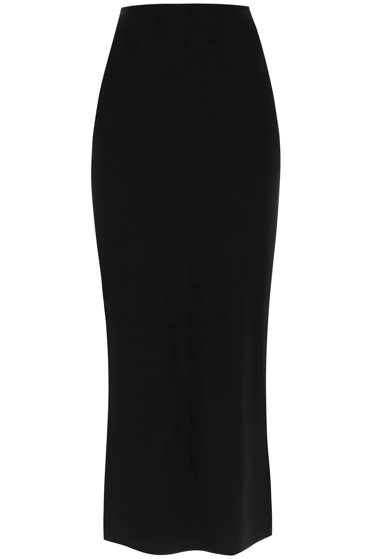 Norma Kamali Long Skirt In Poly Lycra   Black