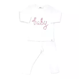 oh baby! Two Piece Set - Baby in Parfait Blush Yarn - Cream