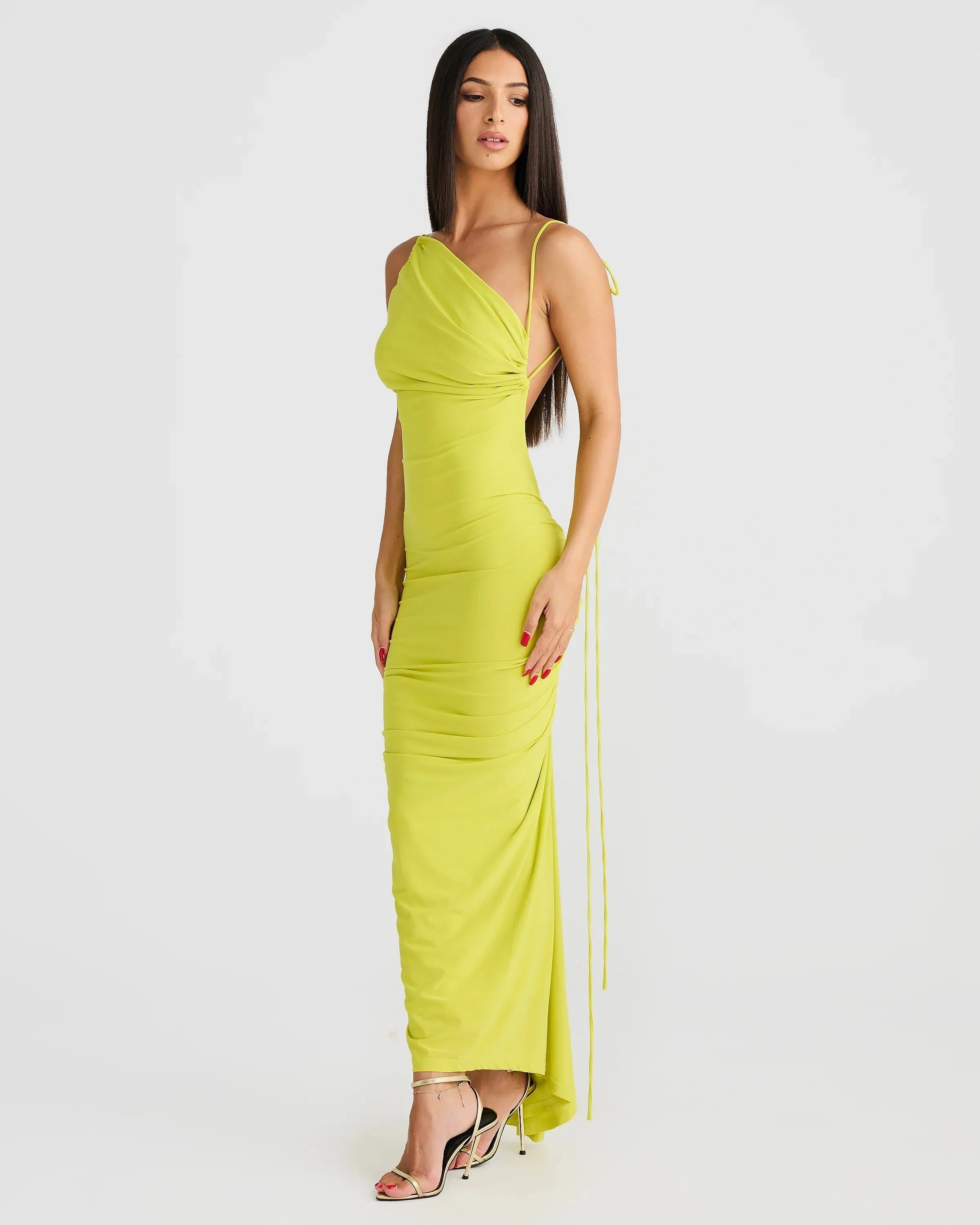 Olivia Dress - Chartreuse