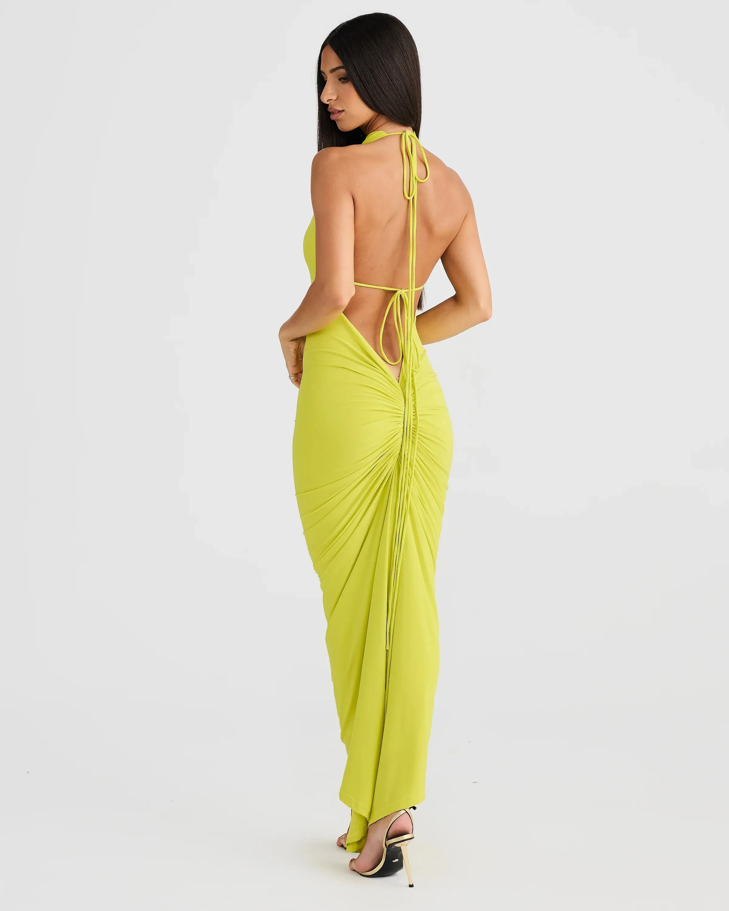 Olivia Dress - Chartreuse