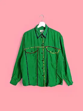 OTTO KERN Vintage 90's Green Silk Blouse