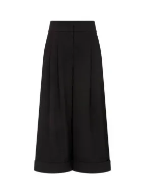 Overseas Station Season Big Chance 8 18 Women s Waffle Tissue Cropped Wide Pants Black 270799