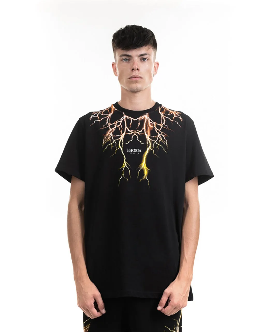 Phobia Archive t-shirt fulmine arancio