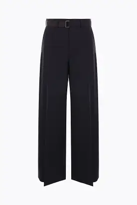 pinstriped grain de poudre wide-leg pants