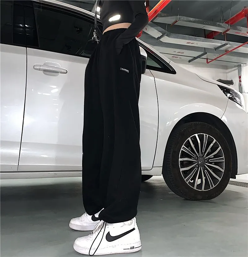 Plain Wide Leg Sweatpants dd11