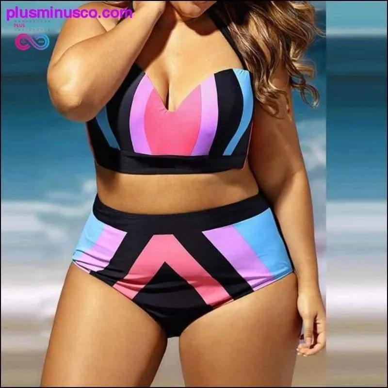 Plus Size Push Up women swimsuit bikini set Large size