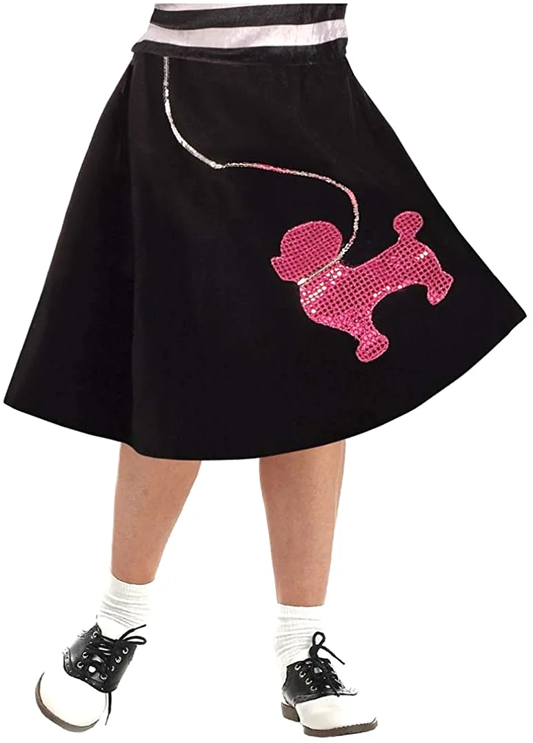 Poodle Skirt Girls Medium 8 - 10 Child Costume