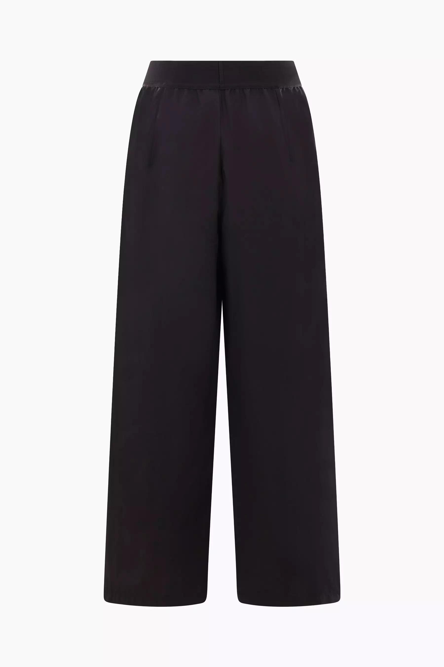 poplin wide-leg pants