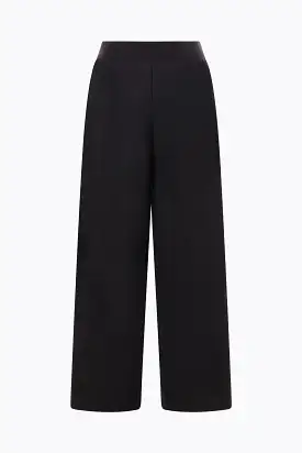 poplin wide-leg pants