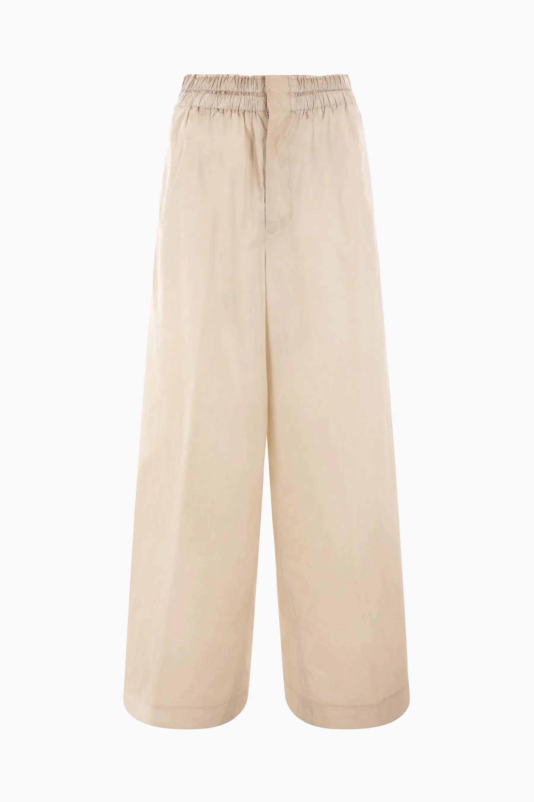 poplin wide-leg pants