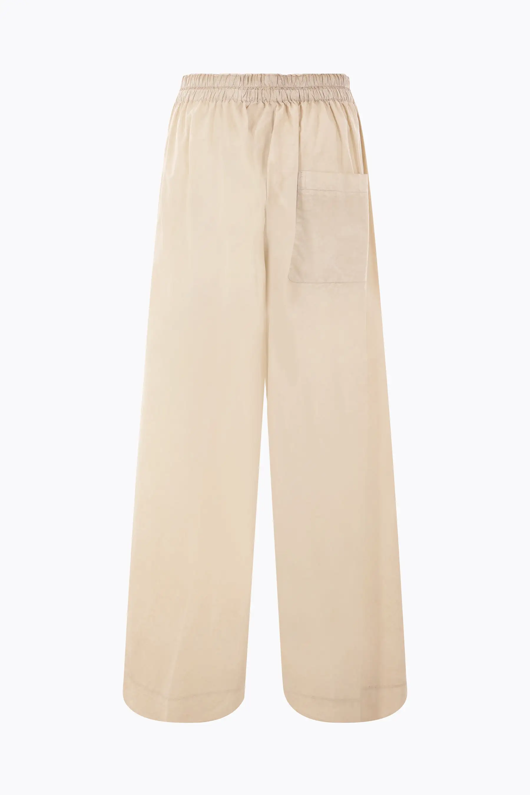 poplin wide-leg pants