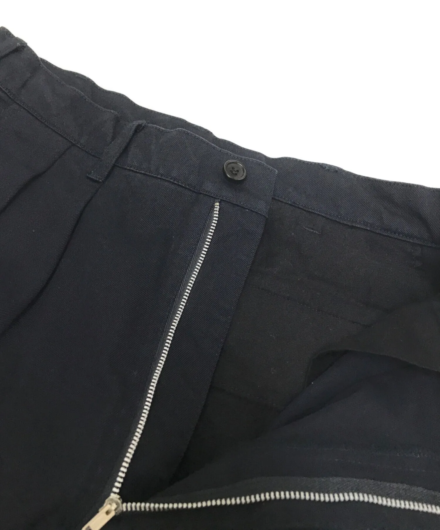 [Pre-owned] COMME des GARCONS HOMME 2-tuck wide pants Product-dyed processed Zipper fly HH-P016