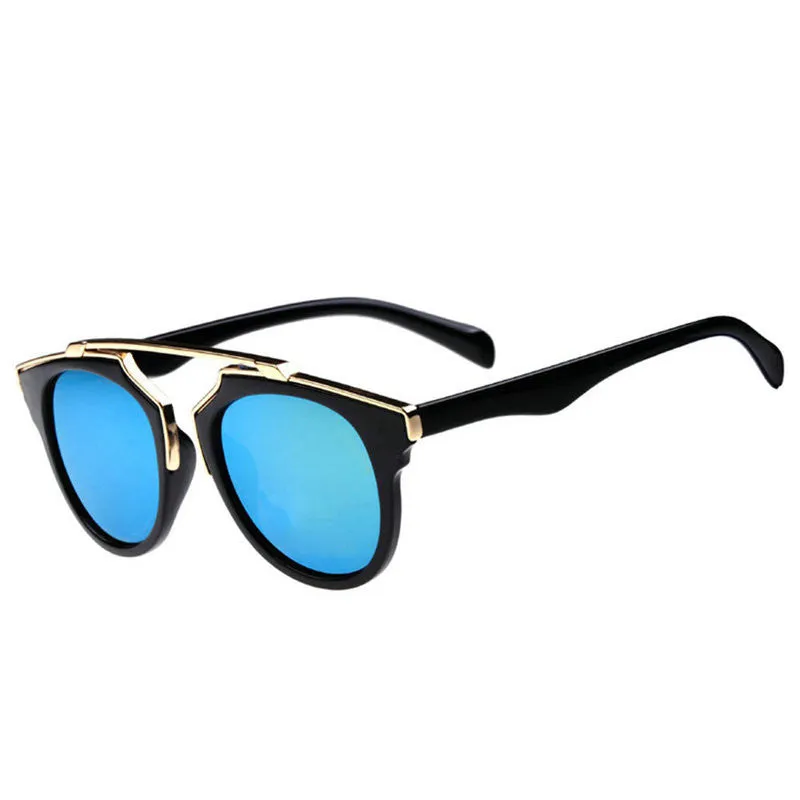 Retro Vintage Women Men Sunglasses Black Leopard Round Frame Cat Eye Eyewear Eye Glass Oculos De Sol LE3 SM6