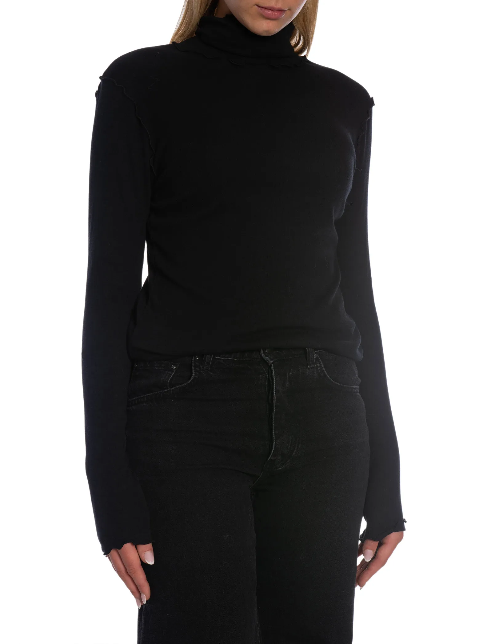 RODEBJER TOP CISNE RIB BLACK