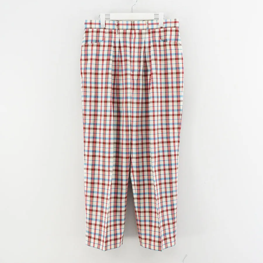 SALE 70%OFF ! 【FARAH/ファーラー】スーベニアチェック Two-tuck Wide Tapered Pants Souvenir Check FR0301-M4037