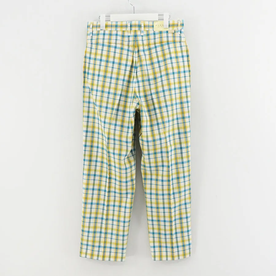 SALE 70%OFF ! 【FARAH/ファーラー】スーベニアチェック Two-tuck Wide Tapered Pants Souvenir Check FR0301-M4037