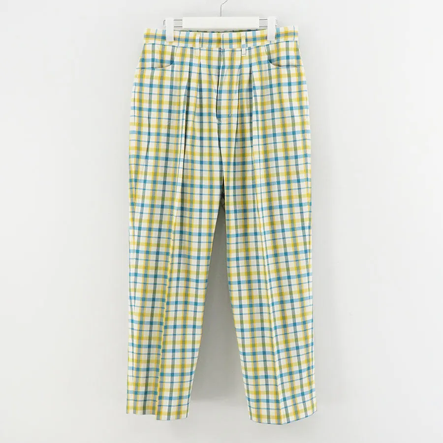 SALE 70%OFF ! 【FARAH/ファーラー】スーベニアチェック Two-tuck Wide Tapered Pants Souvenir Check FR0301-M4037