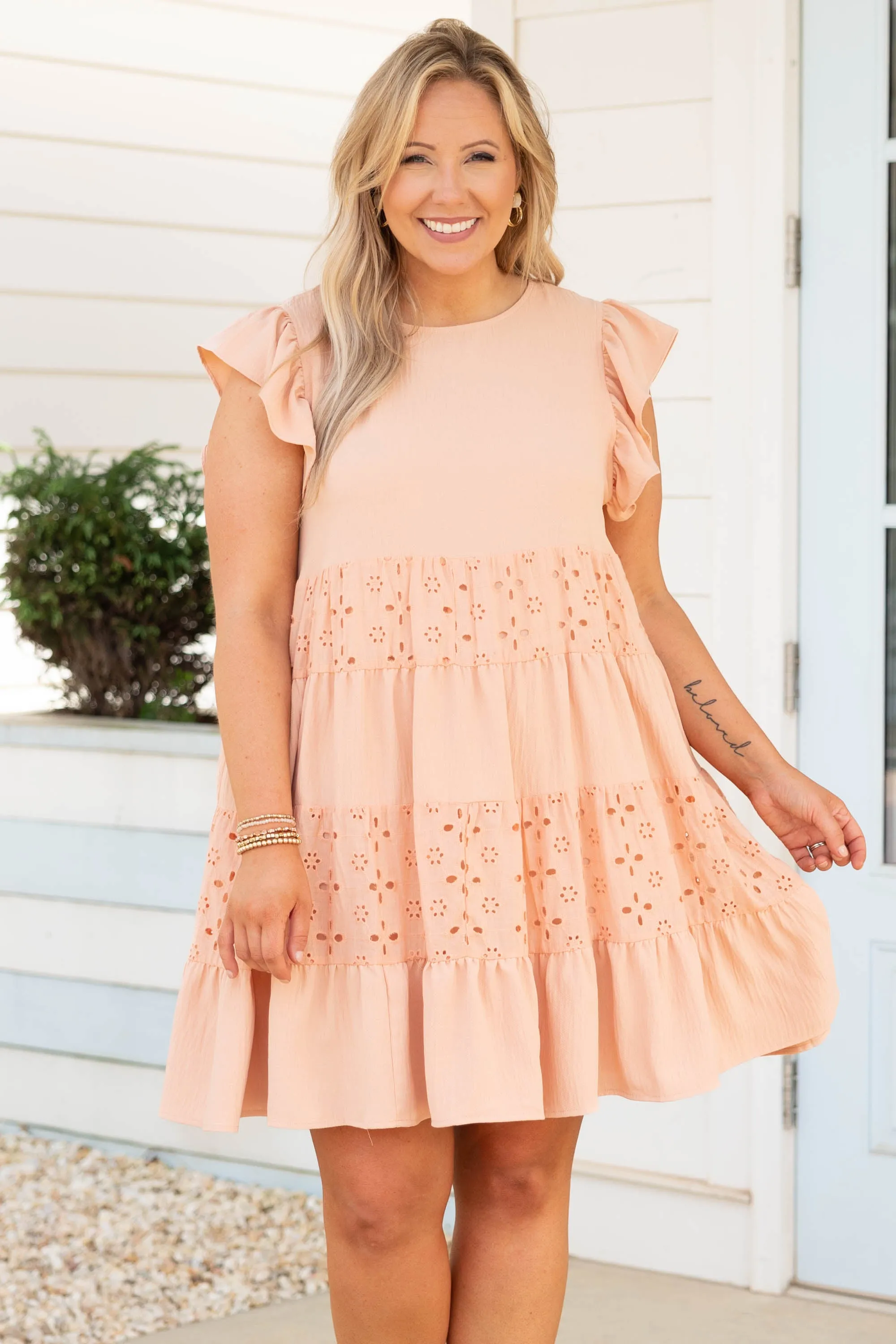 Sassy Charming Dress, Coral