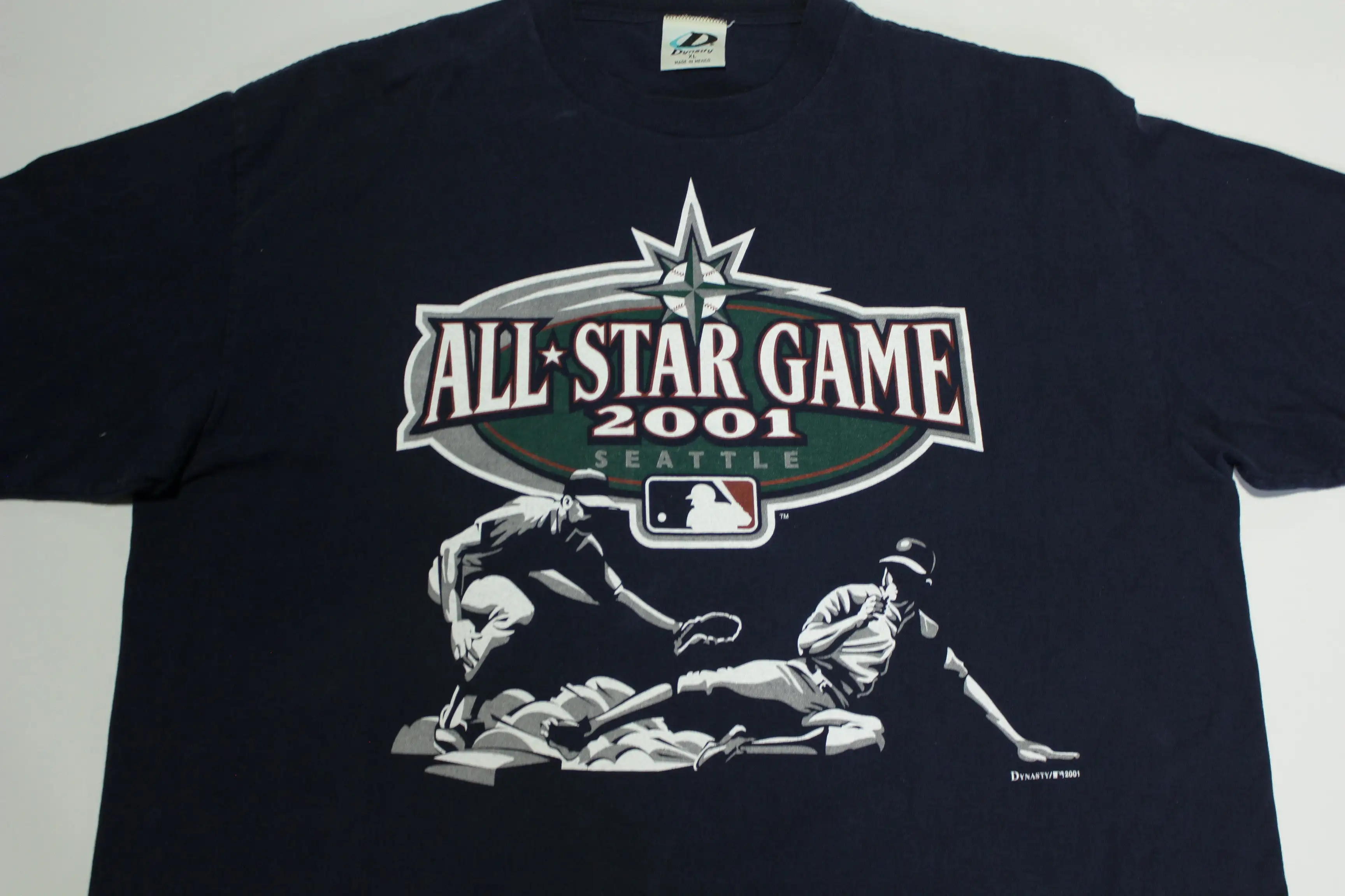 Seattle WA 2001 MLB Baseball All Star Game Vintage Y2K Dynasty T-Shirt