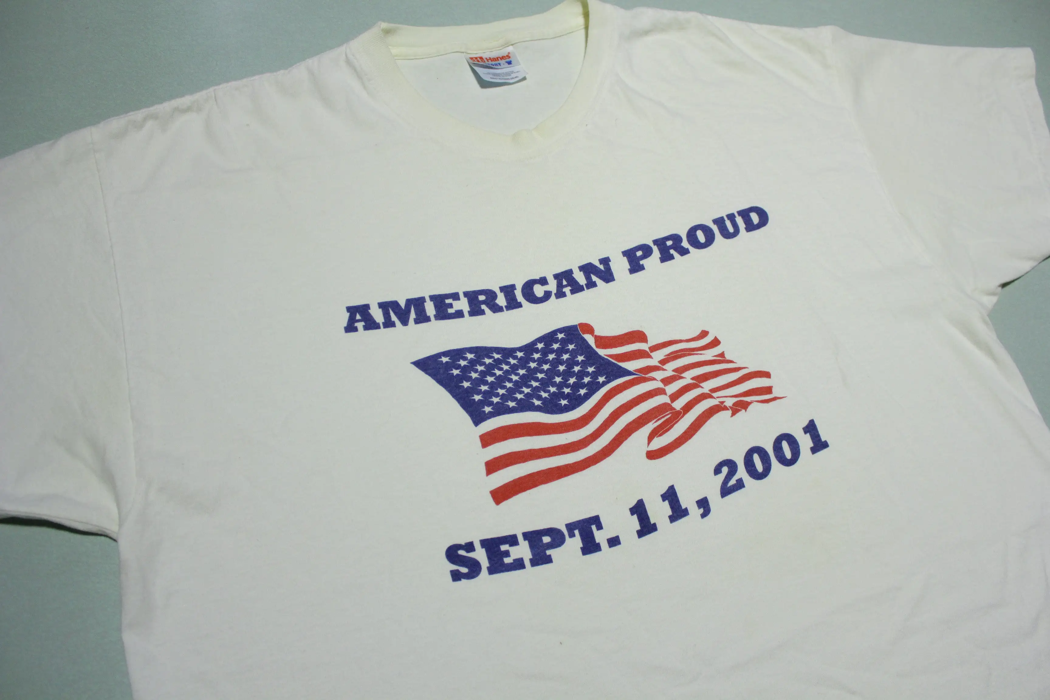 September 11th 2001 9/11 Memorial Vintage Hanes WTC T-Shirt