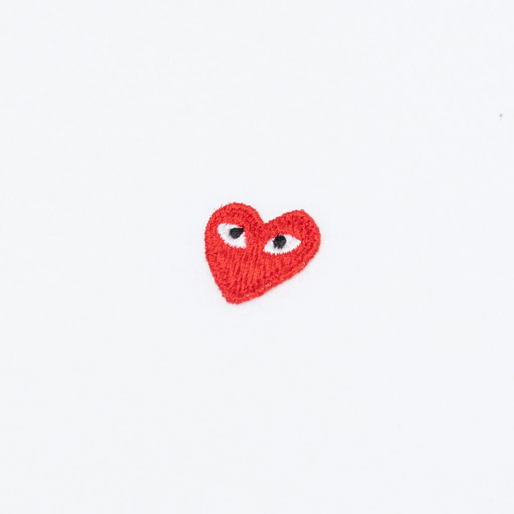 Small Red Heart L/S T-Shirt - White