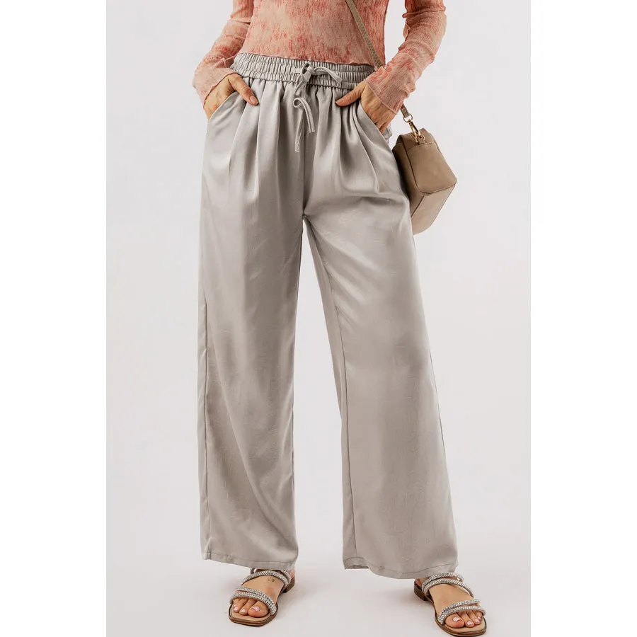 Smocked Wide Leg Pants