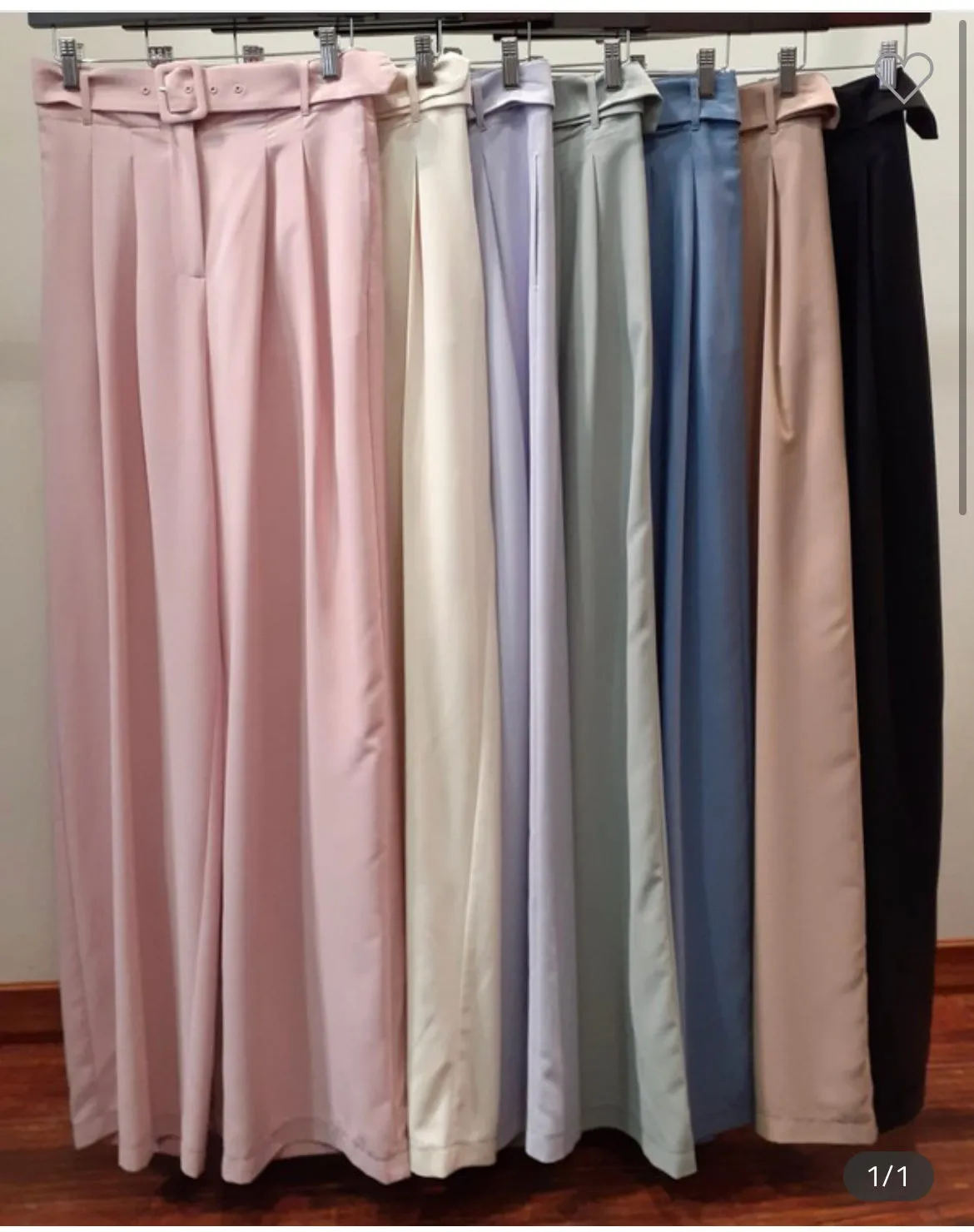 Solid Palazo Wide Leg Pants