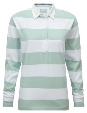 St Mawgan Rugby Shirt                             Mint/White Stripe