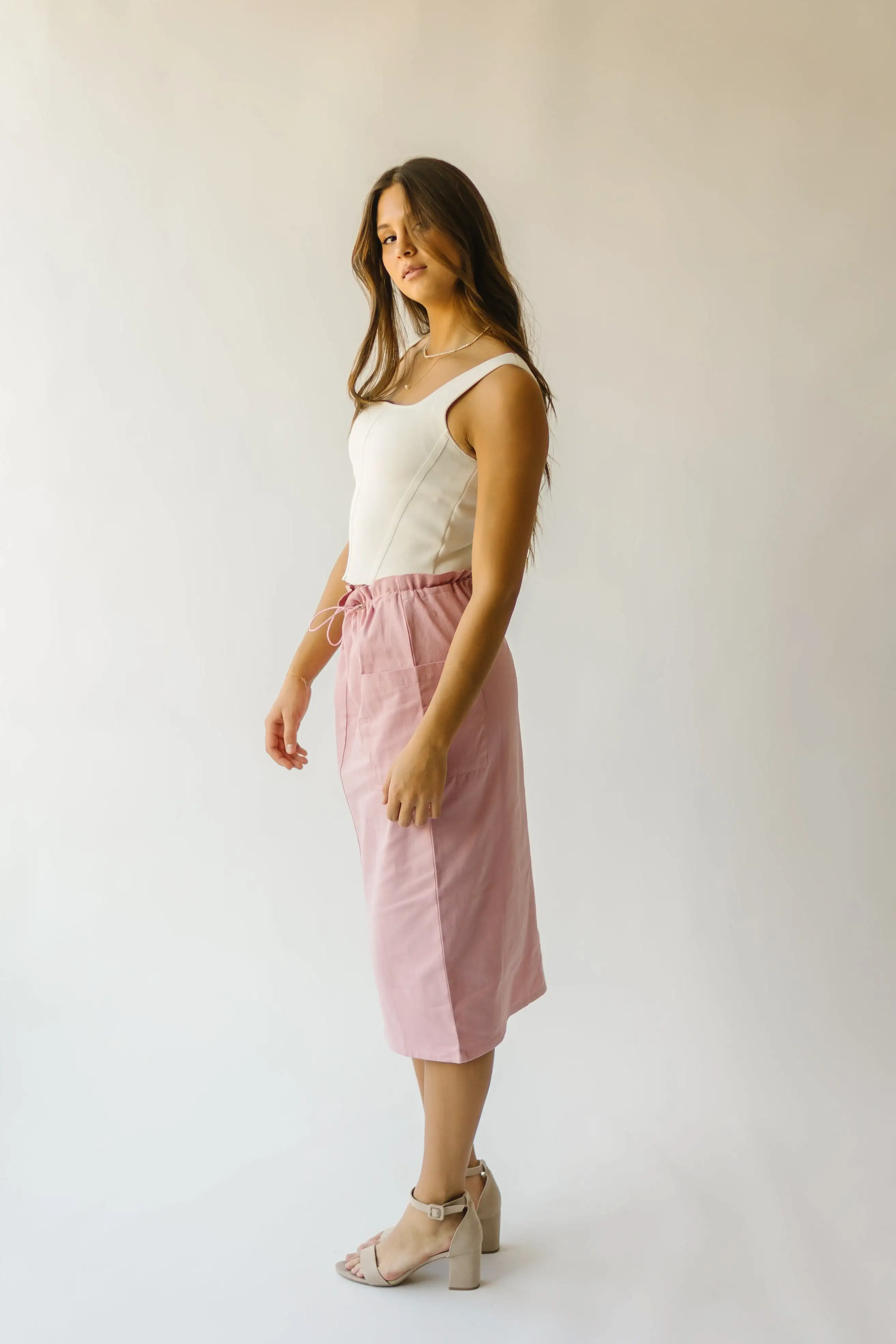 The Takoma Cargo Skirt in Pink