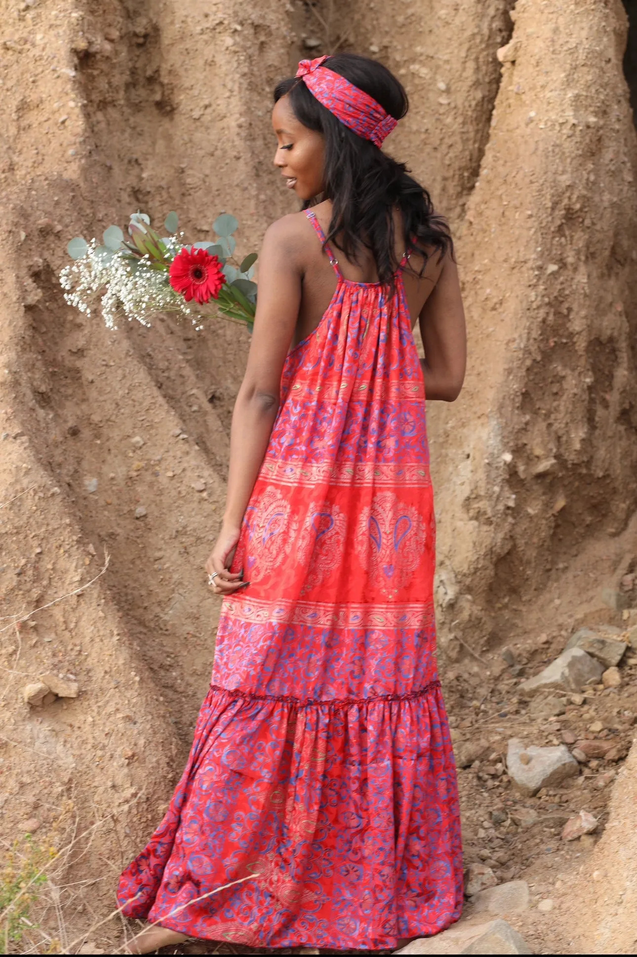 Topanga Maxi Dress - L - Playful Pink